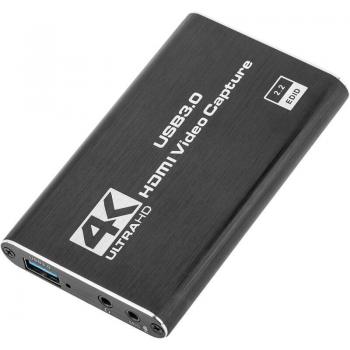 Capturadora de audio y video HDMI Ultra HD 1080p 60fps portátil con tecnología HDMI loop out