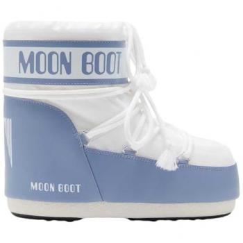 Moon Boot Icon Low Nylon Unisex Winter Boots - Blue/White, Sizes 36-38