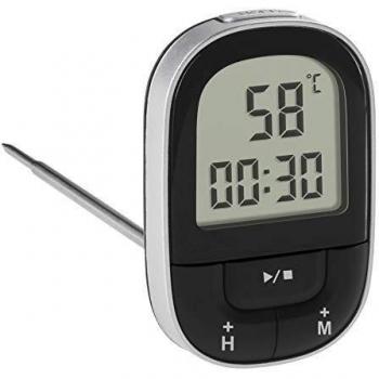 Termómetro Digital de Cocina TFA Dostmann 30.1062.01 - Medición de Temperatura para Carne, Bebés, Horno, Fritura y Barbacoa con Pantalla °C/°F y Función de