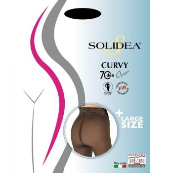 Collant de compresión opaco Curvy 70, 12-15 mmHg, talla 1S-XL, color moca