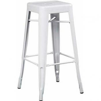 Pack de 4 Taburetes Altos (76 cm) Lix Estilo Industrial para Comedor, Cocina y Bar - Sklum