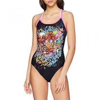 Bañador Speedo Hippy Chick Dreams Doble Cruce Femenino Negro