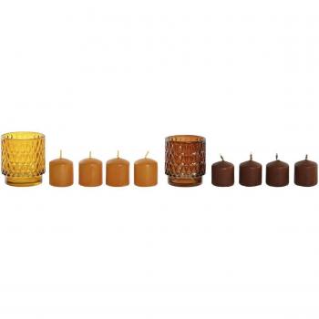 Pack de 4 velas en vaso de cristal NILUXE HOME & STYLE - Velas de cera ideales para regalar