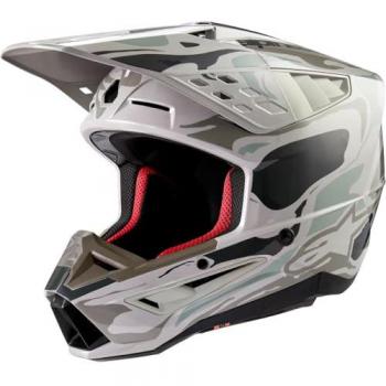 Alpinestars Casco de motocross S-M5 Mineral Gris-Verde 2024 Talla M
