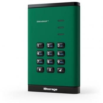 iStorage diskAshur3 8TB Green Secure Portable SSD - Password Protected, Dust & Water Resistant, Hardware Encrypted