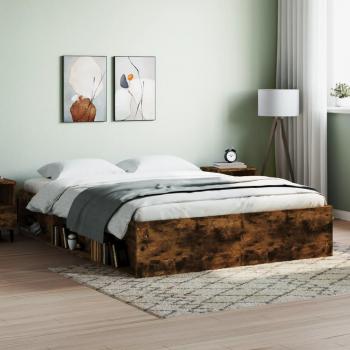 Cama Estructura de Roble Ahumado 90x190 cm Sunwood