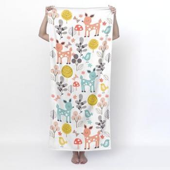 Toalla Woodland Multicolor 70x150 cm - 70% Algodón, 30% Poliéster, Calidad Premium
