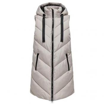 Chaleco Acolchado con Capucha JDY Skylar en Beige Suave - XL