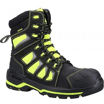 Amblers Waterproof Black Safety Boots for Men - Size UK 9