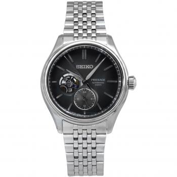 Seiko Presage Classic Open Heart Automatic Men's Watch 40mm Black Dial SPB471J1