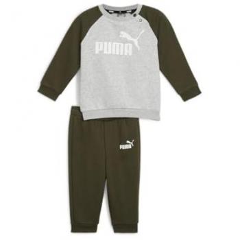 Puma Minicats Essentials Chándal Bebé Verde (98) Unisex Raglan Jogger FL