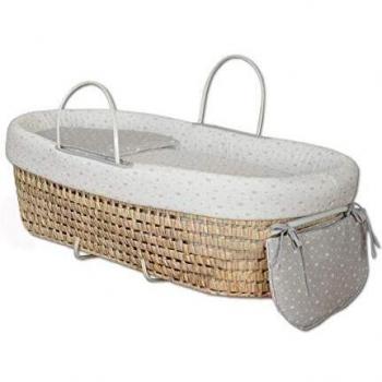 Babyline Cloud - Capazo reversible, unisex, color gris