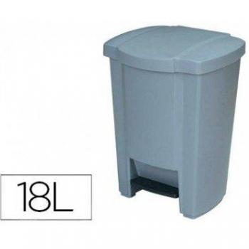 PAPELERA CONTENEDOR Q-CONNECT PLASTICO CON TAPADERA Y PEDAL 18L 440X325X250 MM