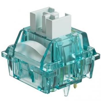 Akko Creamy Cyan Clicky Mechanical Keyboard Switches (45pcs, 5-Pin, Factory Lubed)