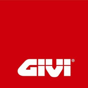 Givi Maleta Top Box E340 Vision Tech Monolock® - Capacidad de 34 litros, sistema de cierre Monolock®, diseño aerodinámico, color negro con detalles rojos, incluye soporte para montaje en moto