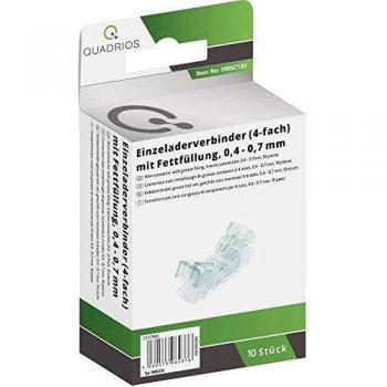 Conectores de un solo núcleo flexible y rígido 0.40-0.70 mm², número de polos: 4, color verde, paquete de 10 unidades