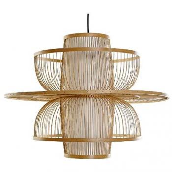 Lámpara de Techo DKD Home Decor Bambú 65 x 65 x 50 cm