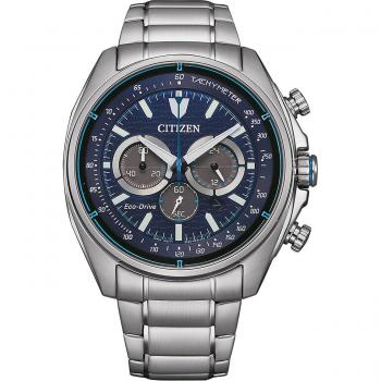 Reloj Cronógrafo Eco-Drive Citizen CA4560-81L - Acero Inoxidable, 45mm, Resistencia 10ATM, Color Azul