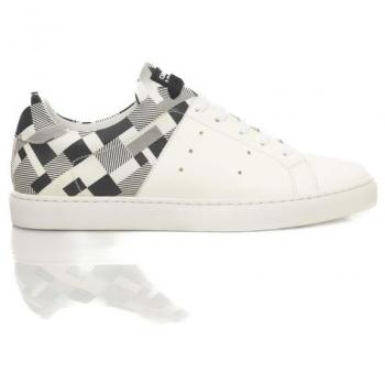 Cerruti 1881 White PVC Sneakers - Female, Unique Pattern, Logo Detail, Size: EU38/US8