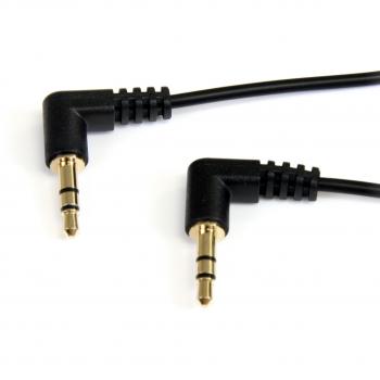 StarTech Cable de 1,8m de Audio Estéreo 3,5mm Delgado de Ángulo Recto Acodado - Macho a Macho - cables de audio