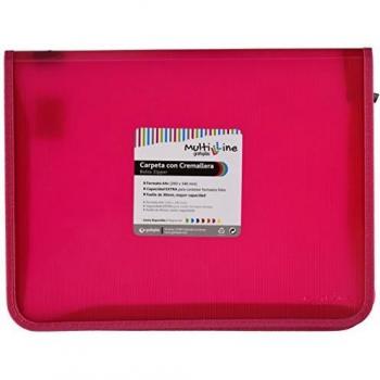 Grafoplas 4802254 - Carpeta con cremallera, color fucsia, A4+