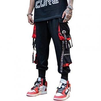 Tasty Life Pantalones Anchos Sueltos para Hombres, Monos Cónicos para Hombres, Elegantes Pantalones Casuales Adecuados para Corredores De Deportes Callejeros