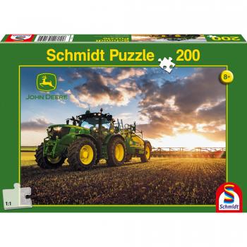 Puzzle John Deere 6150R con Güllefass - 200 Piezas