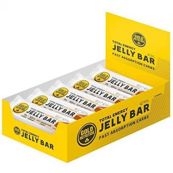 Gold Nutrition Jelly Bar Total Energy Electrolyte Naranja 15 uds - Gominolas energéticas, sabor naranja, 30g cada una, caja con 15 barritas, formuladas para proporcionar energía y electrolitos