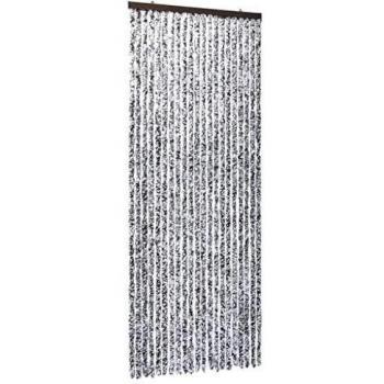 SengentoStyle Vliegengordijn 90x220 cm chenille bruin en beige