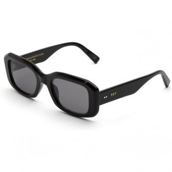 Retrosuperfuture Vaj Voice Col. Black Unisex Squadrata Nero Sunglasses, Contemporary Narrow Rectangular Design, Size: 54 MM, Black Color