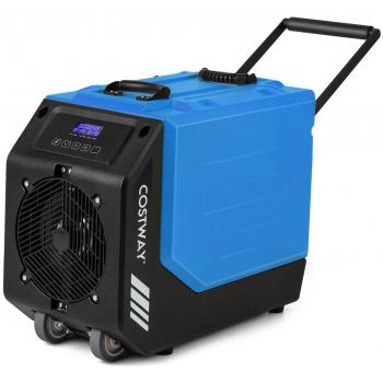 190 PPD Commercial Dehumidifier with Pump and Wheels - Industrial Moisture Control Unit in Blue