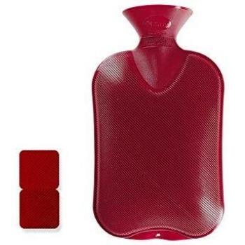 Botella de agua caliente Fashy Doppellamelle 2L color rojo oscuro