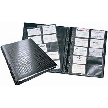 Durable Visifix Centium - Tarjetero A4 de Anillas con 20 Fundas, 400 Tarjetas, Negro, 240901
