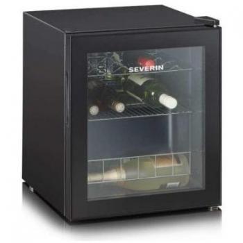 Vinoteca Severin KS 9889 - Enfriador de Vino para 15 Botellas, Color Negro