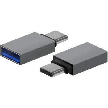 Aisens A108-0718 Adaptador USB 3.2 Gen1 Tipo-C Macho a USB-A Hembra Gris