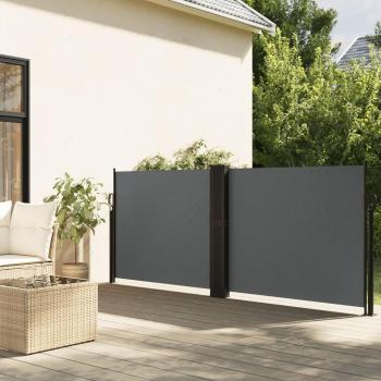 Toldo lateral retráctil solar antracita 120x600 cm