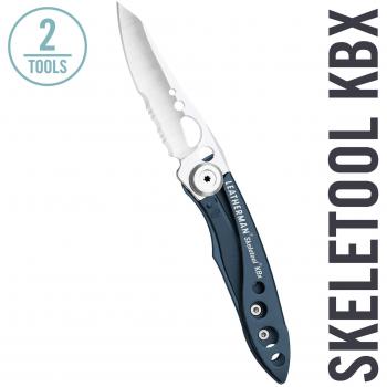 Leatherman Skeletool KBx Blue Multi-Tool with 2 Functions and Stainless Steel Blade