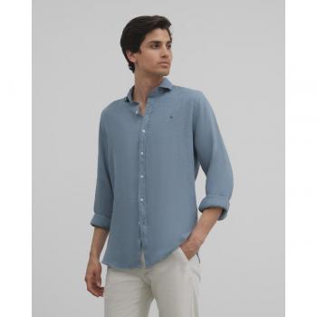 Camisa sport ligera petróleo para Hombre