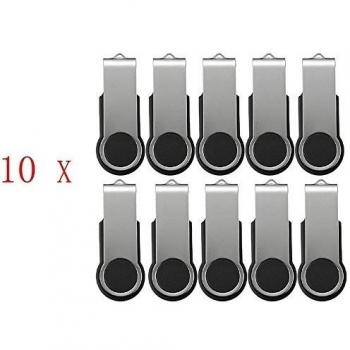 FEBNISCTE 128MB(no 128GB) Flash Drive - Paquete a granel de 100-Negro giratorio de diseño