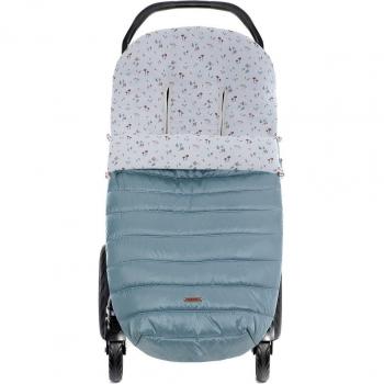 Saco de invierno para silla de paseo Uzturre Federica, características: diseño acolchado, material resistente al agua, forro suave y cálido, compatible con la mayoría de sillas de paseo, fácil instalación y extracción, cierre frontal con