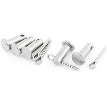 sourcing map M8X20mm Cabeza Plana Horquillas De 304 Acero Inoxidable 5 Conjunto