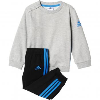 adidas I SP Crew Jog - Chándal unisex, color gris / azul, talla 80