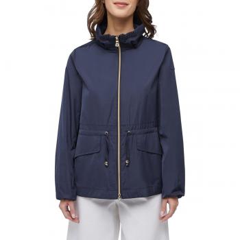 Geox - Chaqueta corta de mujer cortaviento y repelente al agua, color azul medianoche