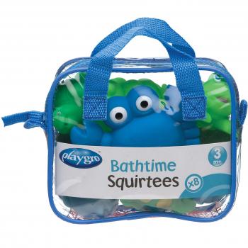 Playgro Set de Animales Rociadores Azul/Verde, 8 figuras, Con Figuras Multicolores, Desde los 6 Meses, Dimensiones: 11cm, Azul/Verde, 40076