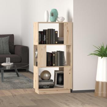 Librería/Partición de Madera Maciza de Pino 51x25x101 cm