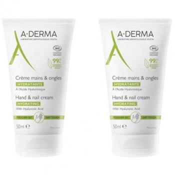 Aderma Crema de Manos y Uñas Duplo 50ml + 50ml A-Derma Manos & Uñas crema pack 2 x 50 ml
