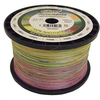 Power Pro Línea Trenzada Depth Hunter 1600 M - Trenzado de alta resistencia, diámetro 32/100, capacidad de carga 24 kg, color verde camuflaje, diseñado para pesca en profundidad