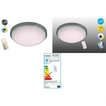 Lámpara de Techo y Pared LED Catania Regulable Cromada 3000-6000K con Control Remoto y Efecto Cristal