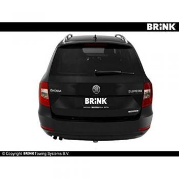 Enganche de remolque desmontable Brink 510900 con sistema de acoplamiento rápido, capacidad de carga máxima de 2500 kg, compatible con vehículos específicos, incluye kit de instalación y cableado eléctrico