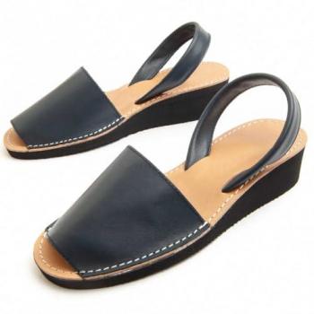 Sandalia de Piel Azul para Mujer Purapiel Ibisc24 Talla 37